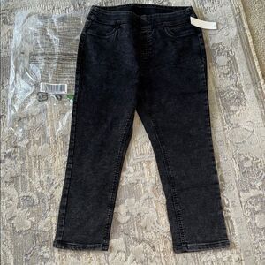 Denim and co. Black small petite pull on denim Jean leggings NWT